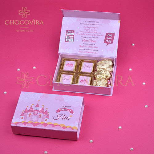 baby girl announcement sweet boxes